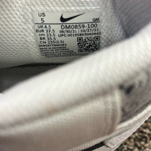 Nike Sb Zoom Blazer Mid Prm Athletic Shoes Mens Size 5 White Gray[DM0859-100] - Picture 5 of 5